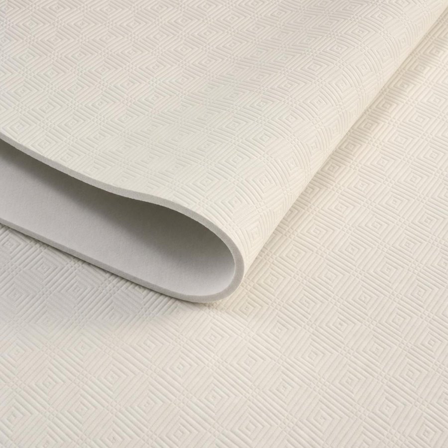 Witte tafelbeschermer Bultop van PVC-schuim met honingraatstructuur