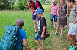 Menschen in der Wiese