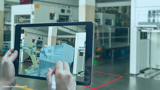 Technische Zeichnung am Tablet