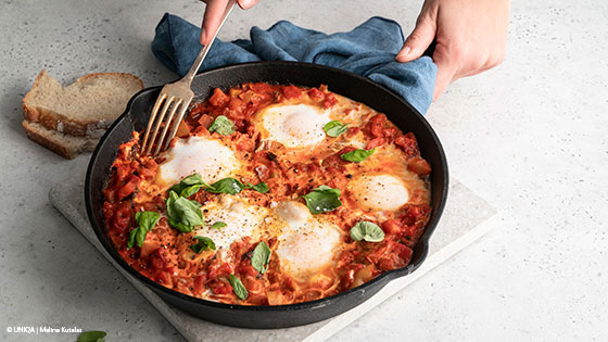 Shakshuka in der Pfanne