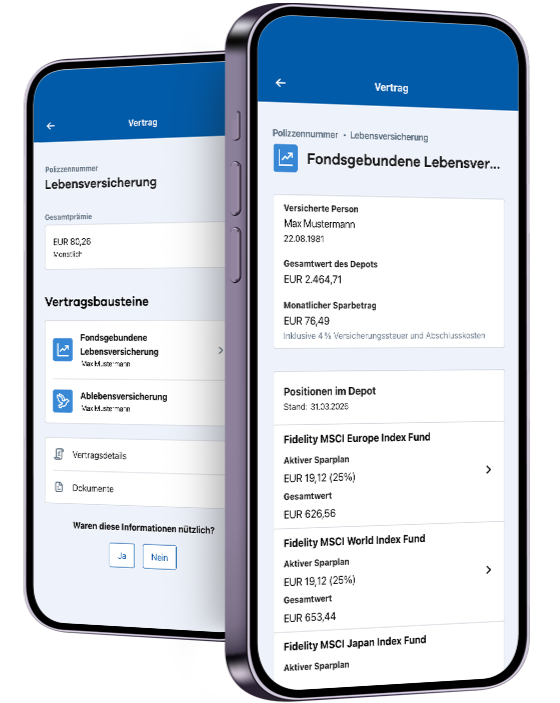 smartphone mit Screen von myUNIQA