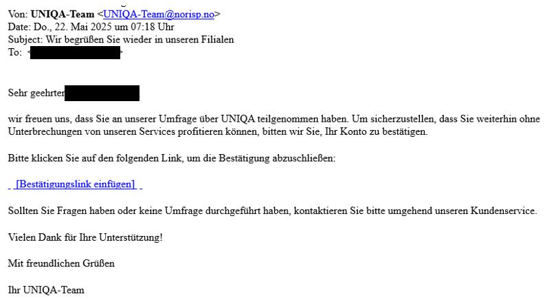 Phisingmail Umfrage
