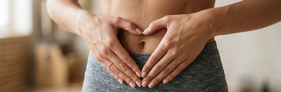 Hände am Bauch