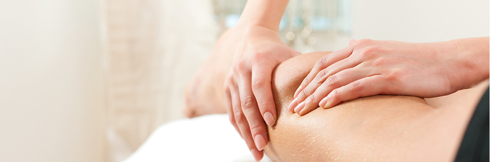 Massage am Unterschenkel