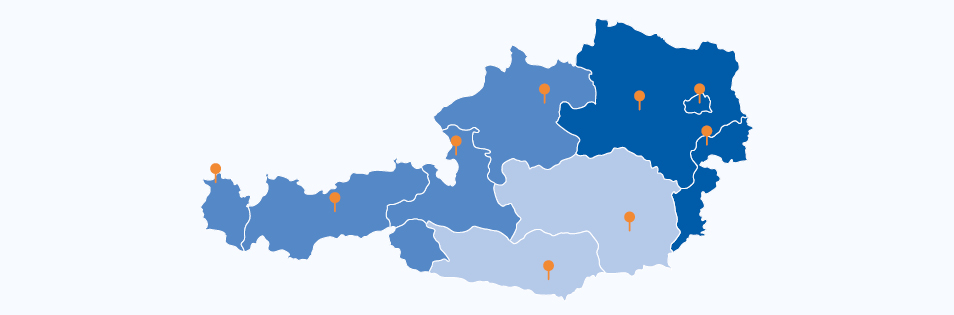 Grafik Österreich Karte