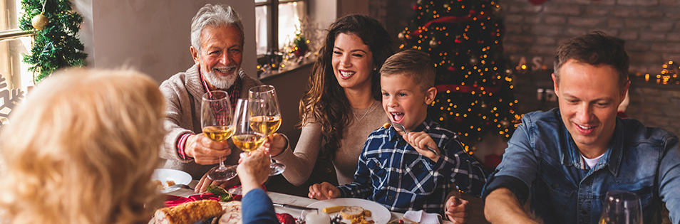 Festliches Weihnachtsfest mit der Familie