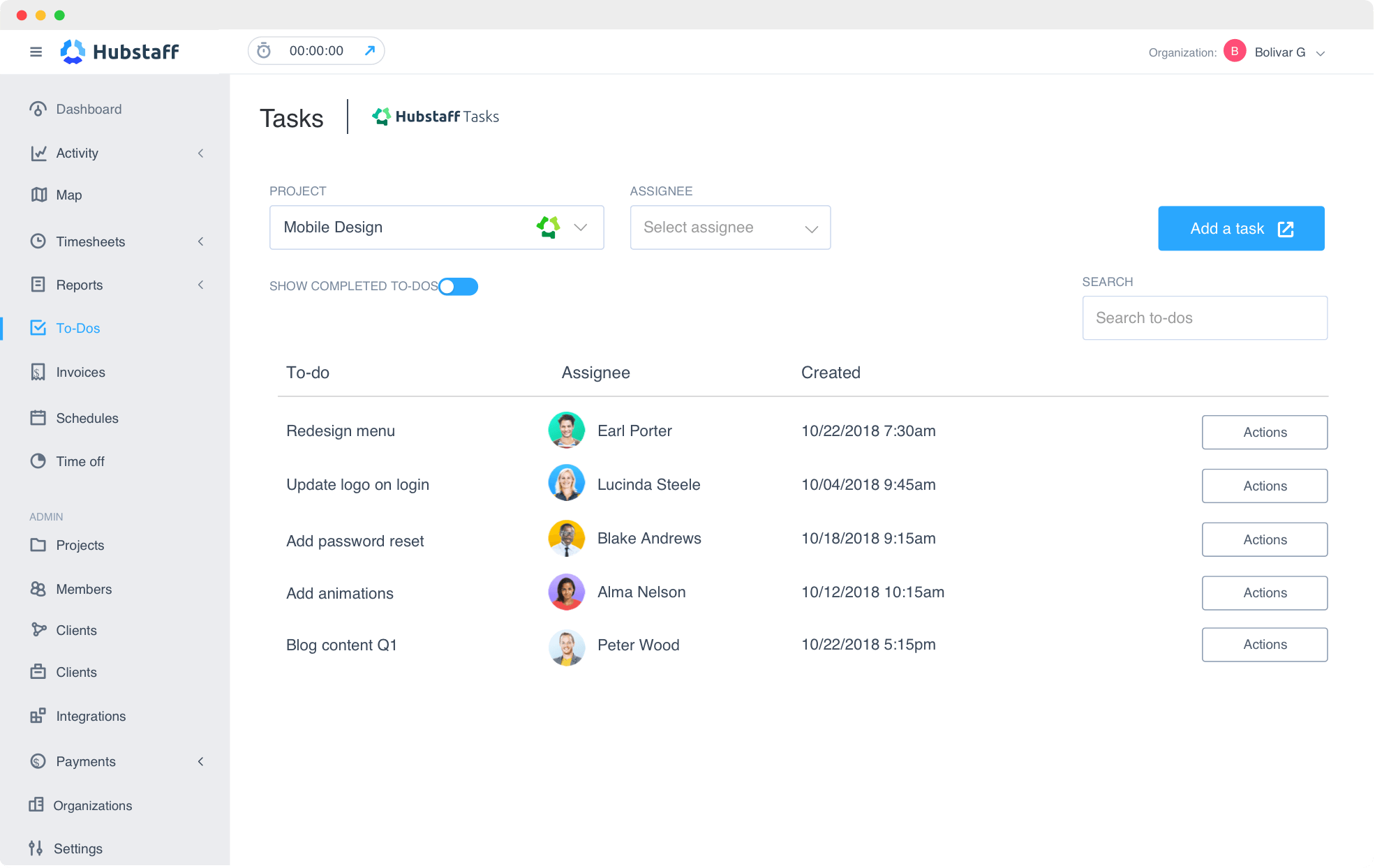 Employee Productivity Tracking Software Hubstaff