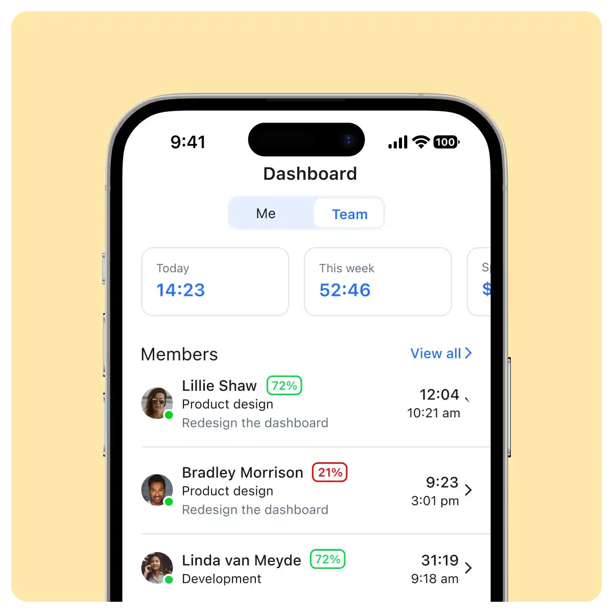 Easytouse iPhone Time Tracking App Hubstaff