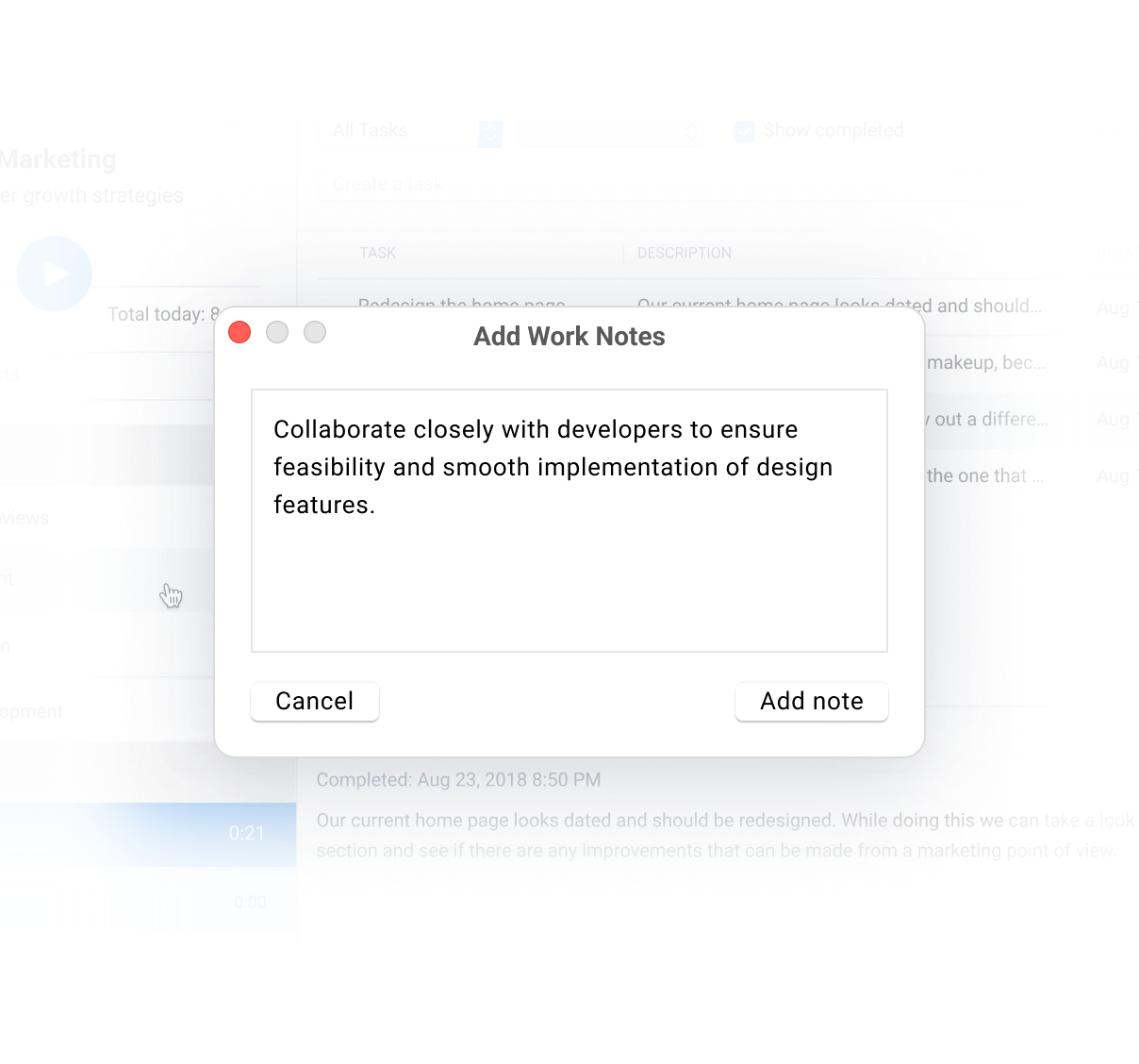 Kantata Time Tracking Software Hubstaff