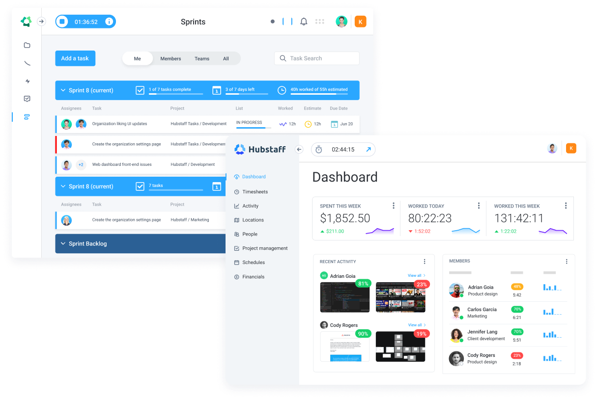 Project Management & Time Tracking Hubstaff + Hubstaff Tasks