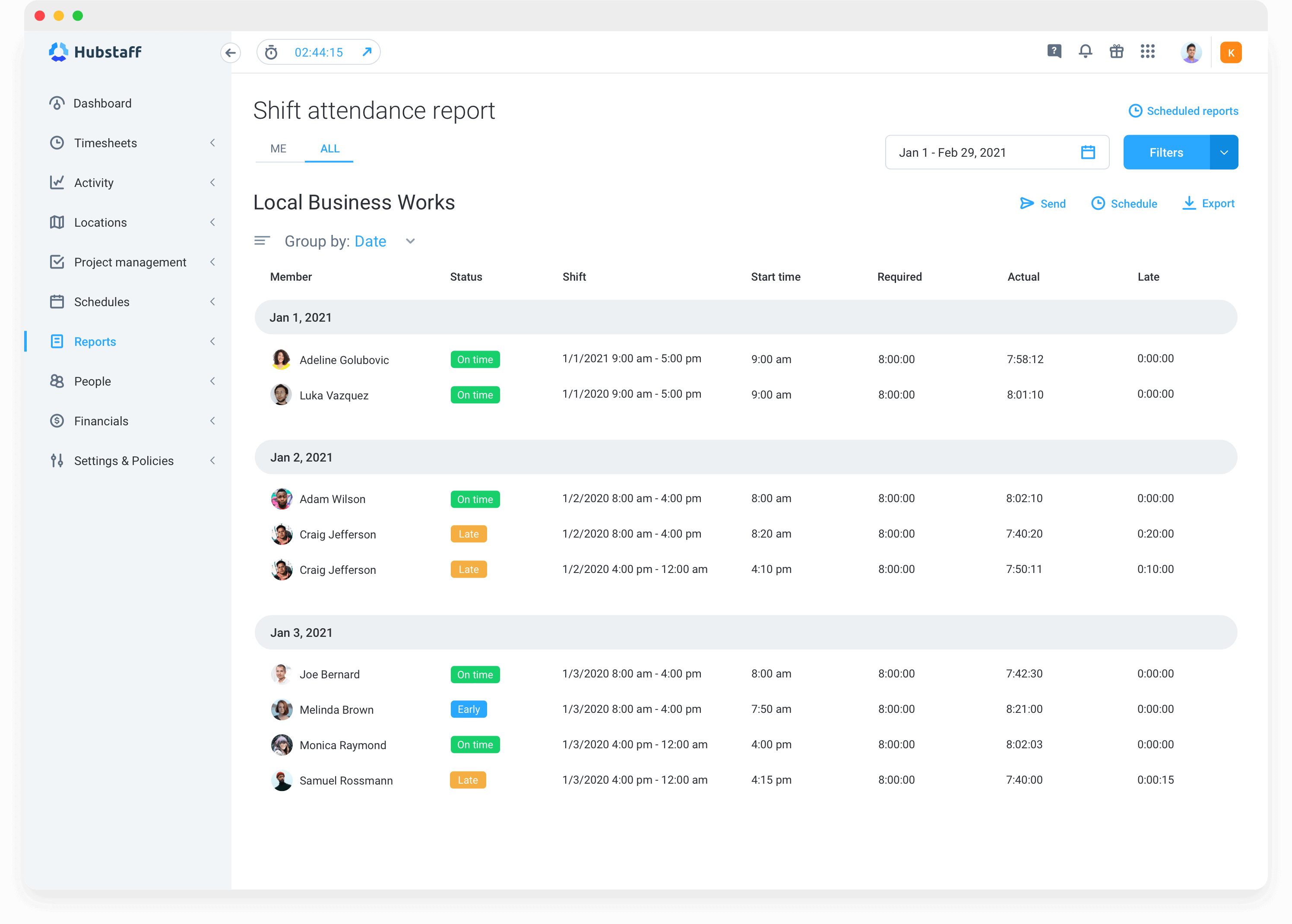 Employee Overtime Tracker Hubstaff