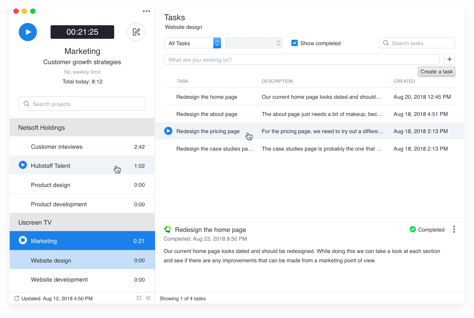 Zoho Time Tracking & Employee Monitoring Hubstaff