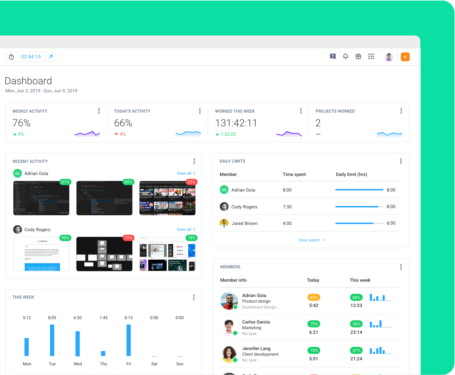 Linux Time Tracker Lightweight App