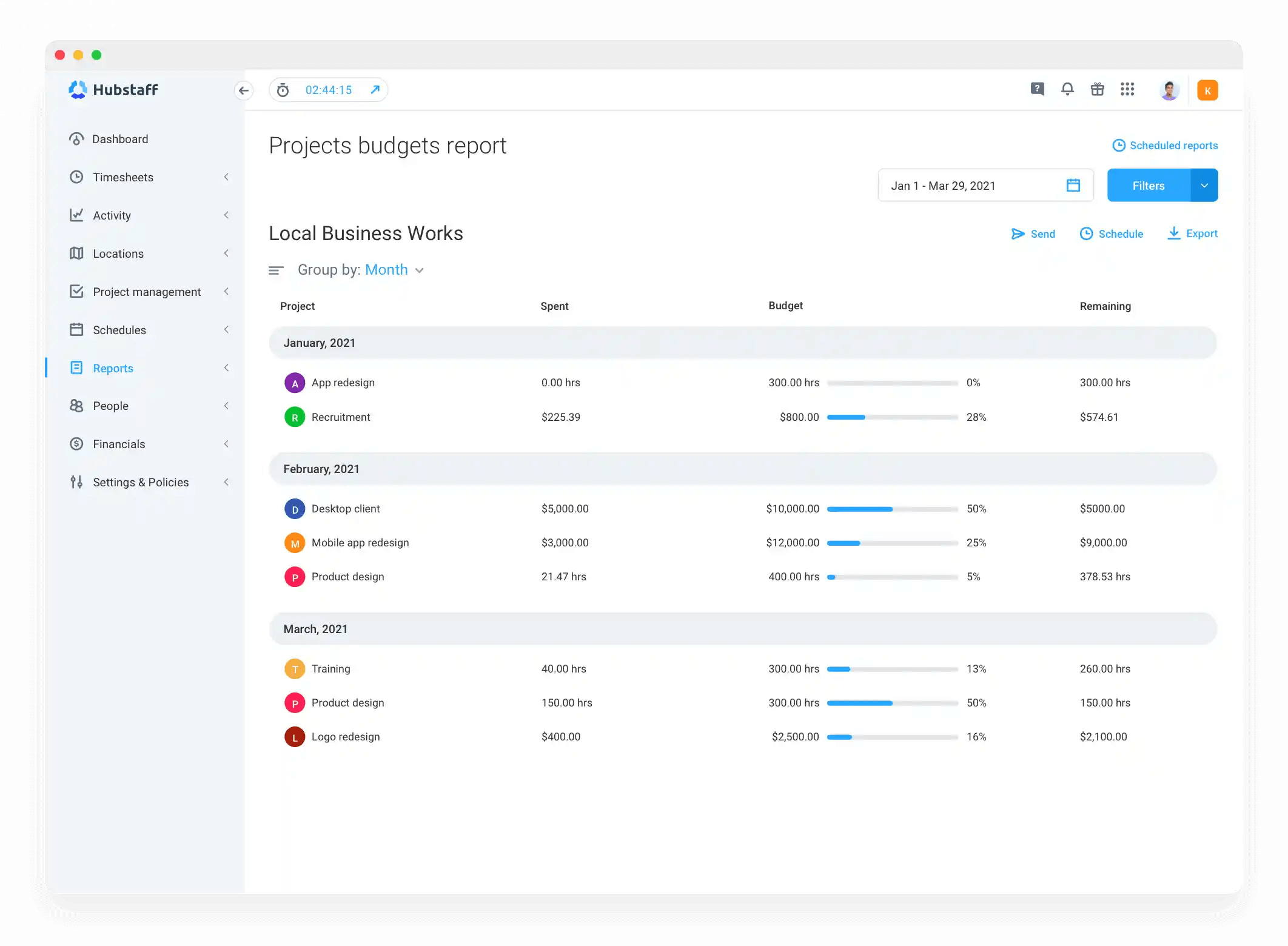 Windows Time Tracking App Hubstaff