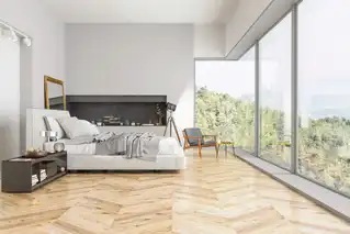 Rahmenlose Fenster im Schlafzimmer – Kombination aus Naturblick, Licht und modernem Design