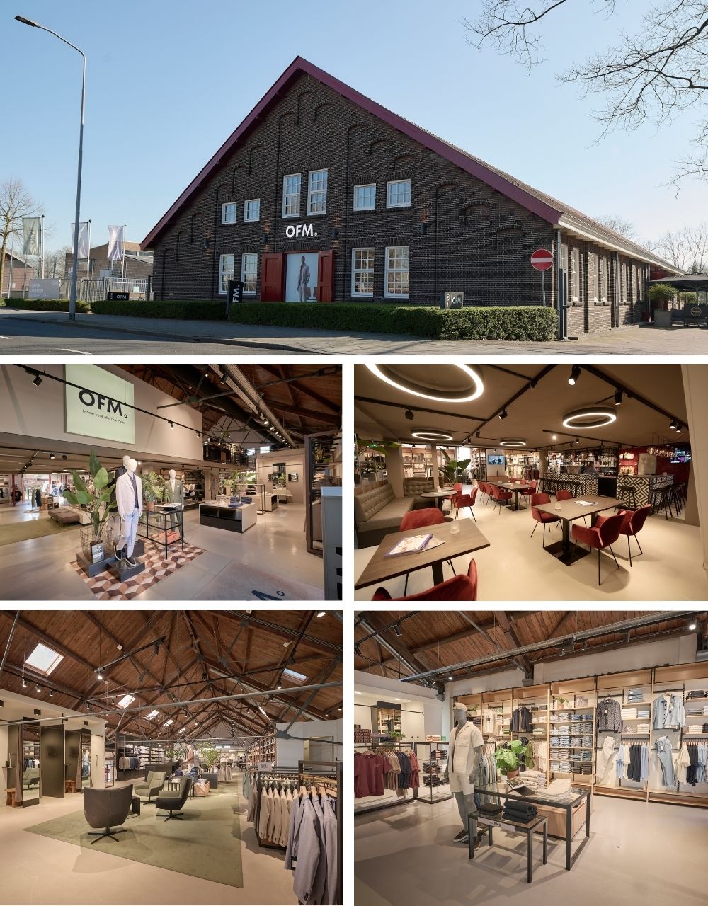 Collage van OFM. Doesburg. Verschillende interieur foto's.