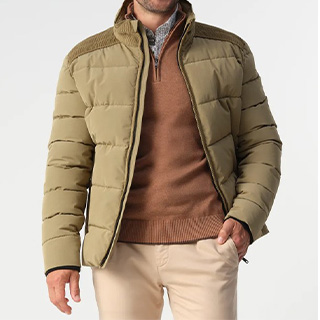 Afbeelding van een gewatteerde campbell jas