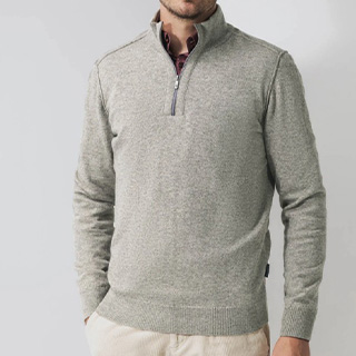 afbeelding van een model met state of art trui aan