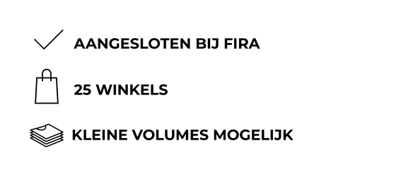 USPS bedrijfskleding. Aangesloten bij FIRA. 25 winkels. Kleine volumes mogelijk