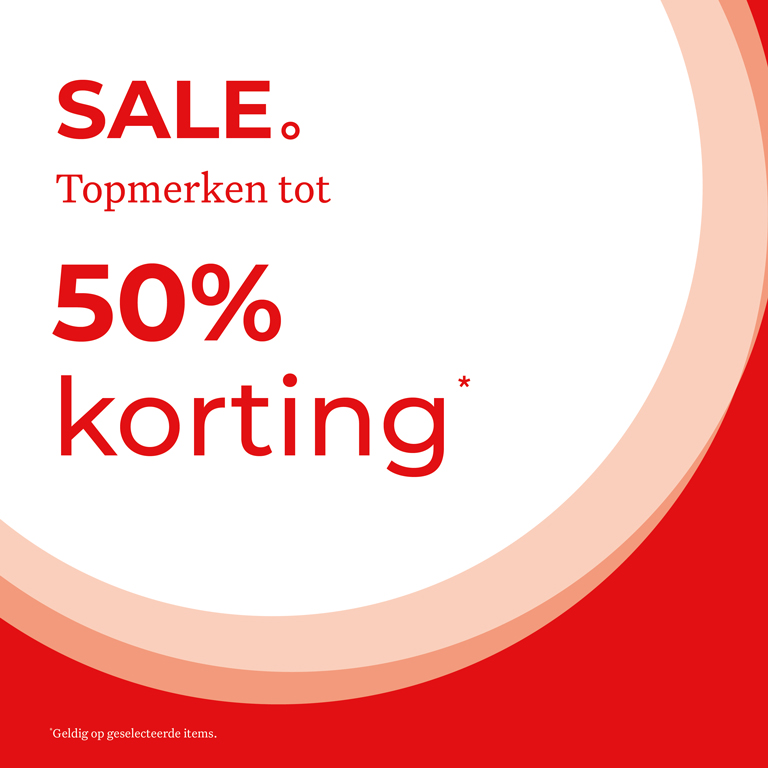 SALE. Topmerken tot 50% korting* Geldig op geselecteerde items