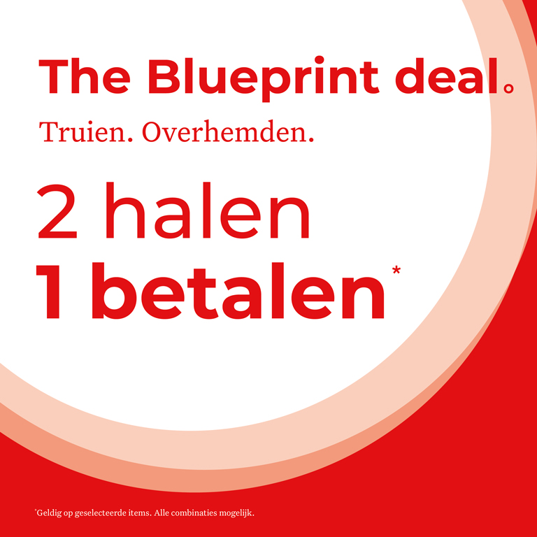 The Blueprint deal. Truien. Overhemden. 2 halen, 1 betalen. *Geldig op geselecteerde items. Alle combinaties mogelijk.