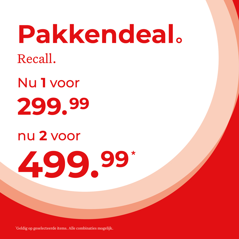actiedeal recall pakken 2 voor 499,99