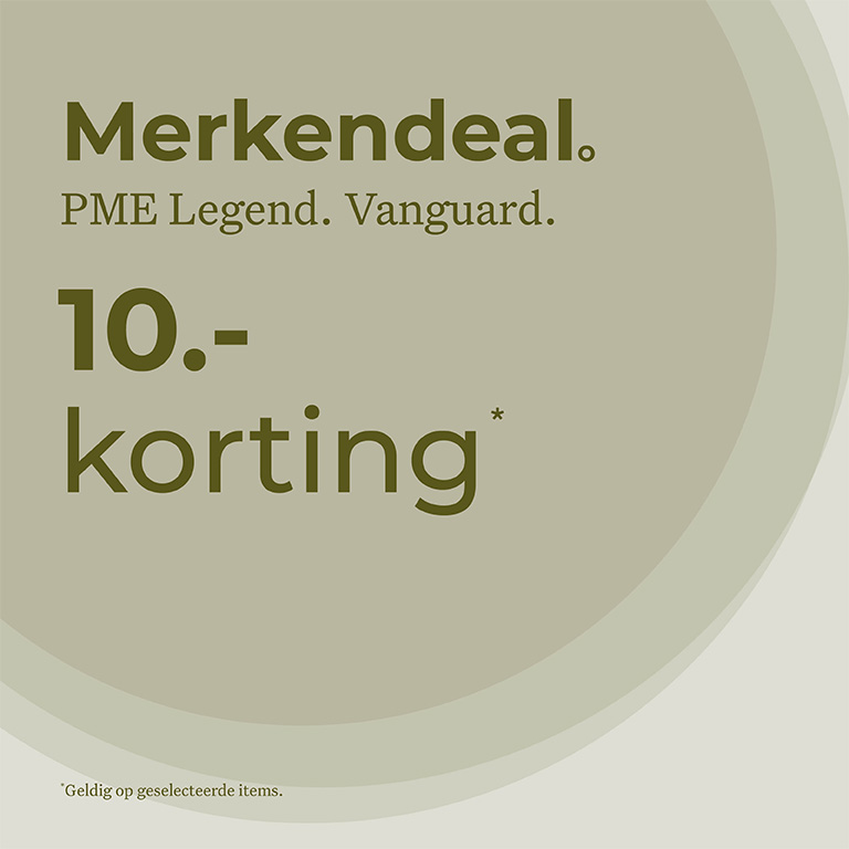 Merkendeal. PME Legend. Vanguard. 10,- korting. Geldig op geselecteerde items
