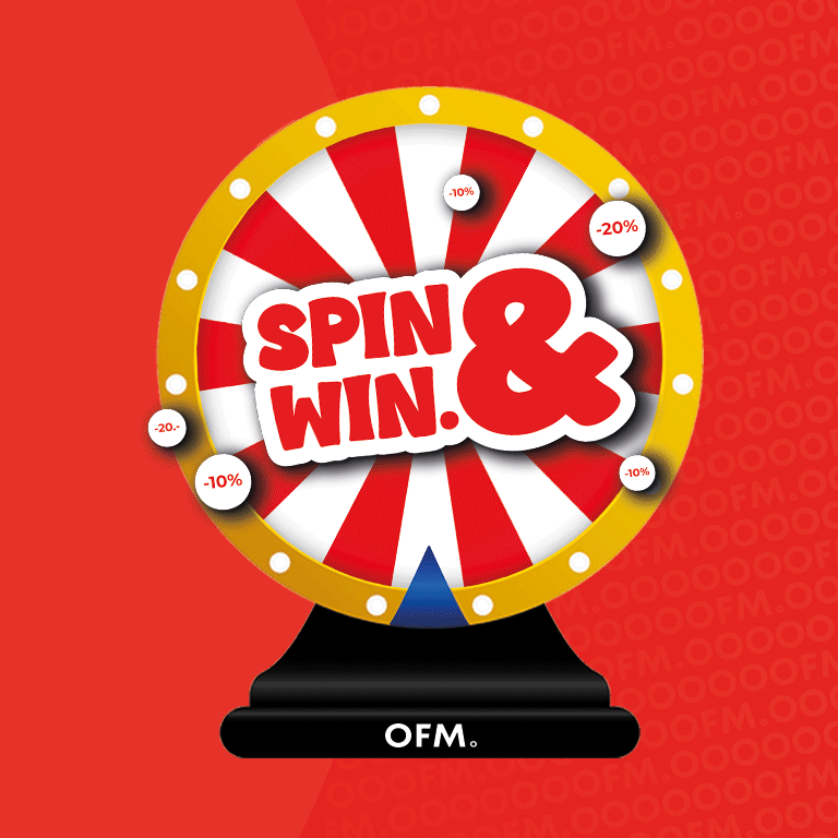 SPIN&WIN OFM. Draai aan het wiel