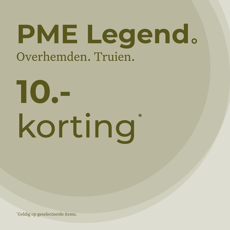 Promotional image for PME Legend offering a €10 discount on shirts and sweaters. Terms apply to selected items.