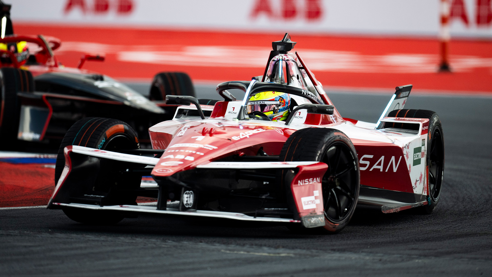 Oliver Rowland on track in Sao Paulo