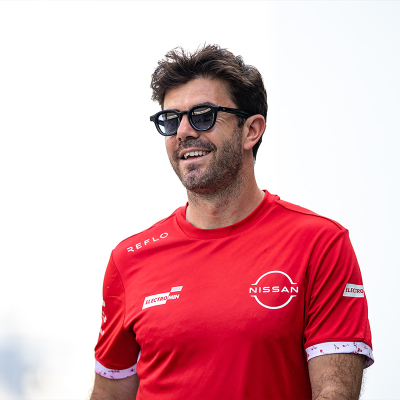 Norman Nato smiling while on the track walk in Jeddah