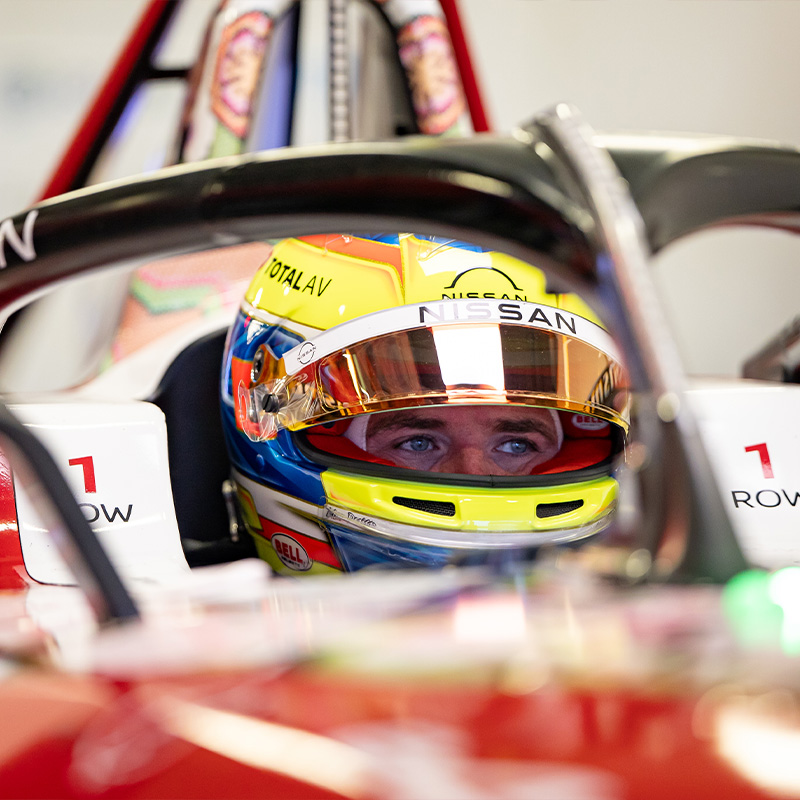 Oliver Rowland in the garage in Mexico City