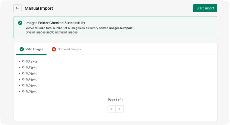 OkImages manual import page files checked successfully