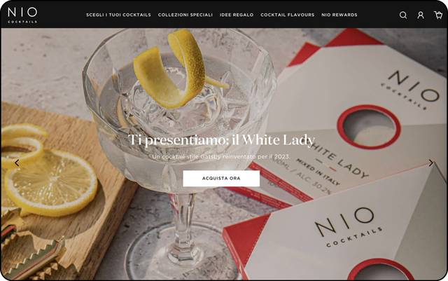 Nio Cocktails case study hero image