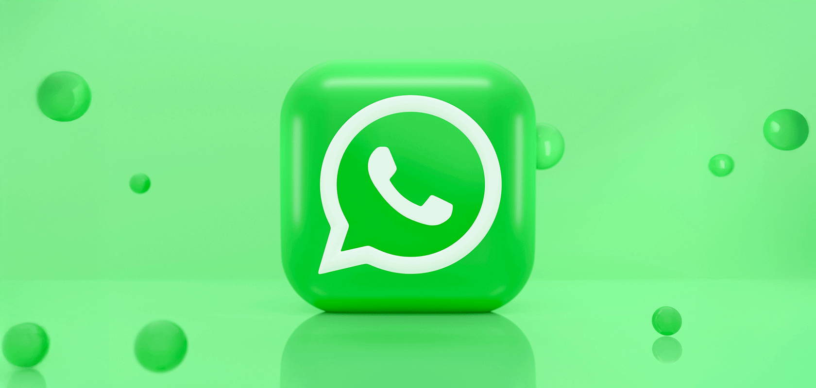Grünes WhatsApp-Logo als 3D-Icon.