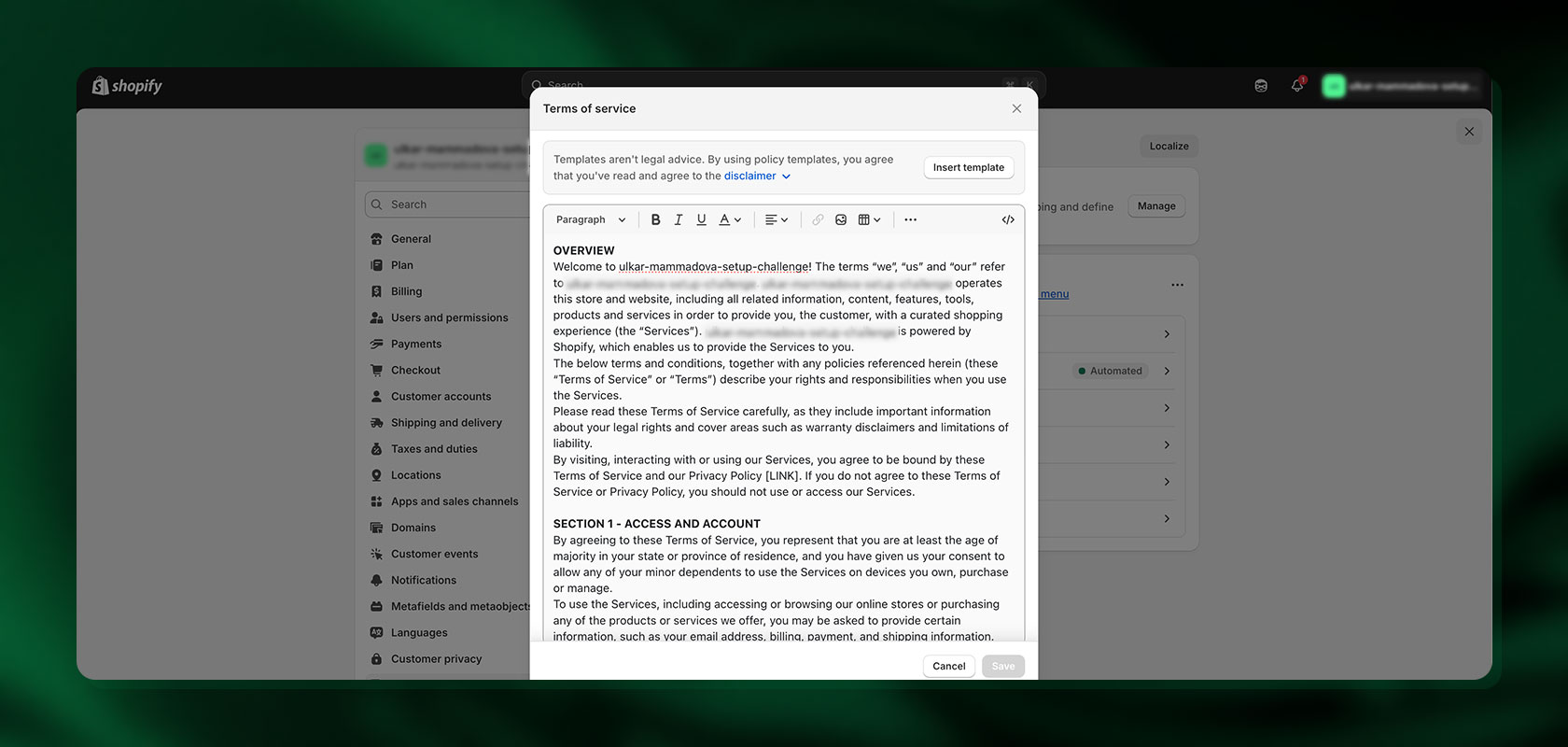 General Terms and Conditions