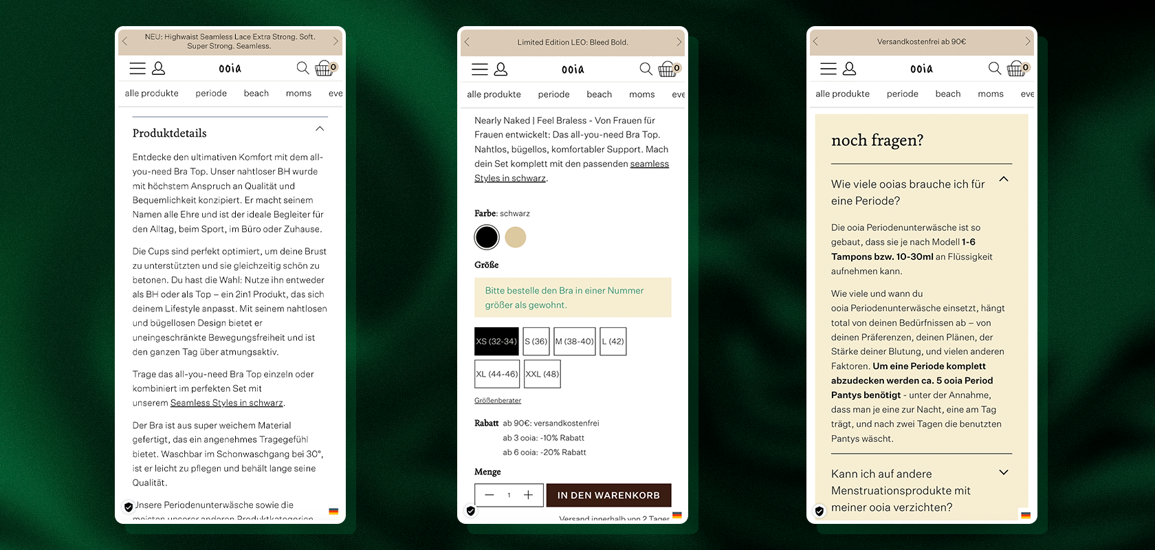 Ein Screenshot zeigt ooia-mobile-de