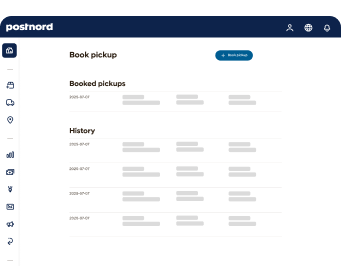 Book pickup business portal screens