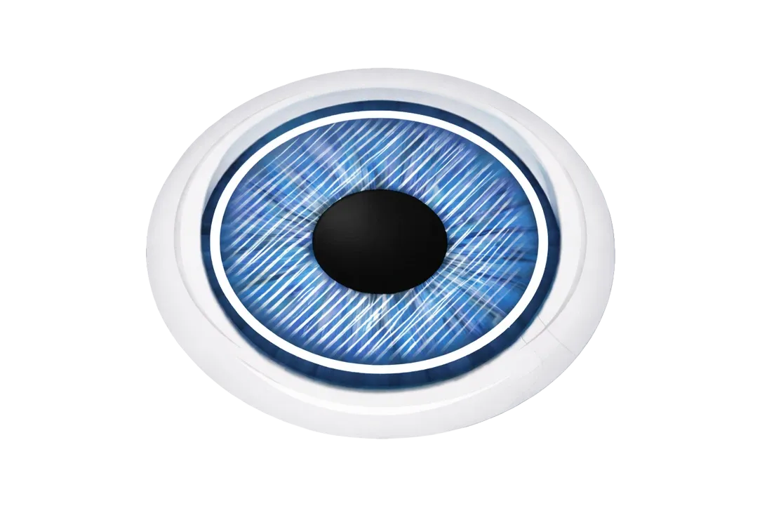Skizze eines Auges zur Darstellung der LASEK/PRK-Methode beim Augenlasern.