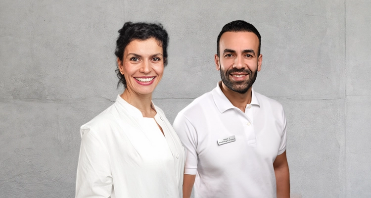 Portrait der Augenärzte Dr. Miriam Meddour (FEBO) und Firass Alshikh (FEBO) von Smile Eyes Hamburg