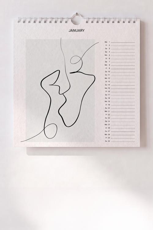 Minimalistische Kalender