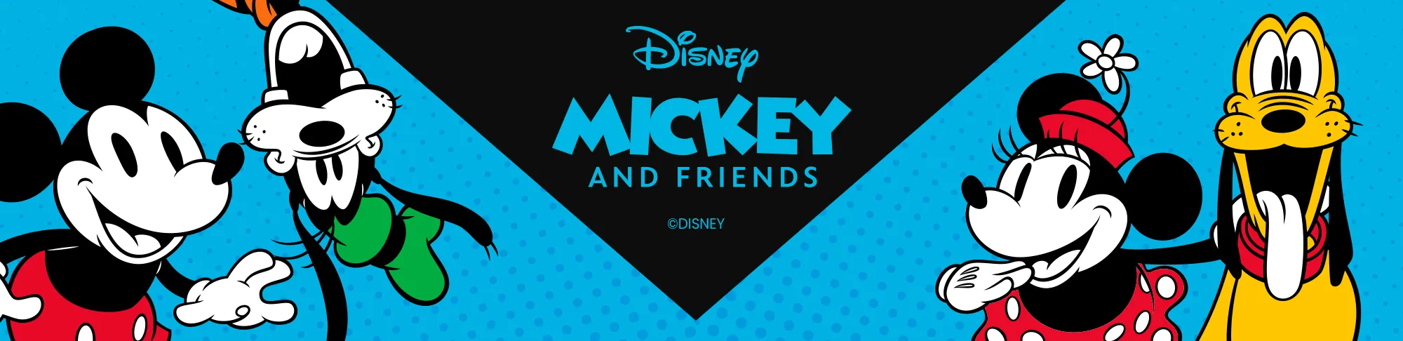 Banner der Mickey and Friends inspirierten Kollektion bei JUNIQE