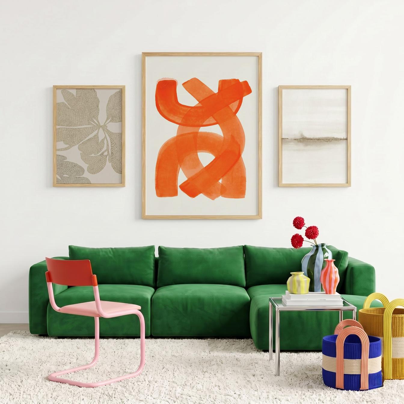 Abstract Minimalist 3er Set