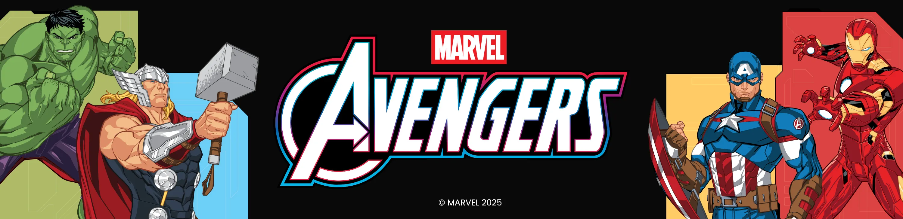 Banner mit MARVEL Avengers Motiven für Poster und Wandbilder