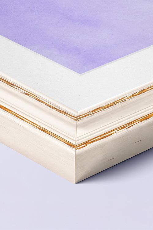 Cadre en bois vintage blanc
