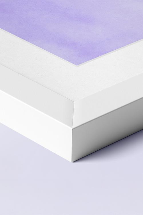 Cadre en bois blanc
