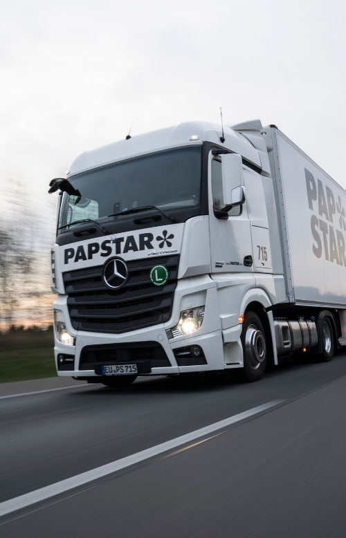 Unser PAPSTAR Fuhrpark besteht aus zahlreichen Fahrzeugen