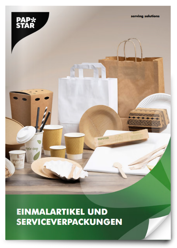 Titelbild des Kataloges Einmalartikel und Serviceverpackungen