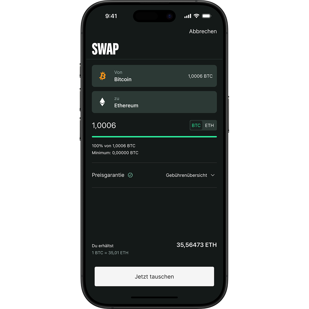 Bitpanda Swap: Digitale Assets sofort tauschen