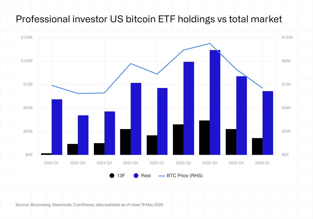 Professional investor US Bitcoin ETF holdings